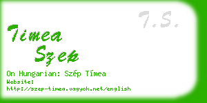 timea szep business card